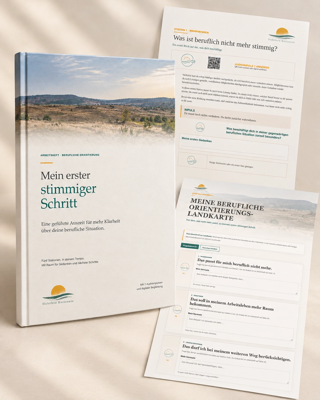 Produktbild „Mein erster stimmiger Schritt“ Mein erster stimmiger Schritt – Hardcover-Arbeitsheft mit digitaler Begleitung zur beruflichen Orientierung